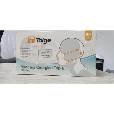 Imagem de Mascara Descartavel tnt tripla com Clipe Nasal Talge