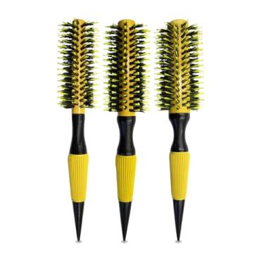 Imagem de Kit 3 Escova de Cabelo Térmica Cerdas Duplas 16mm 20mm 25mm