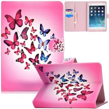 Imagem de Capa universal para tablet de 7,5 a 8,5 polegadas, capa com suporte para cartão de couro PU Artyond para iPad Mini1/2/3/4, Fire HD 8, Galaxy Tab E/Tab A 8.0 e outros Android de 7,5 a 8,5 polegadas,