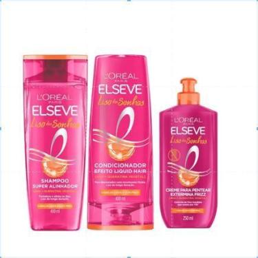 Imagem de Kit Elseve Liso Dos Sonhos - L'Oréal Paris, Shamp,Cond, Creme P 400ML