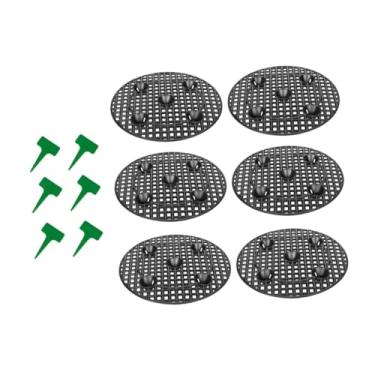 Imagem de ＡＷＨＡＯ 6 peças Planta nível de elevador de maconha em vaso de suporte preto suporte espaço salvamento de pátio plantas de base ponte de flor base de vaso de, 30cmx2cm