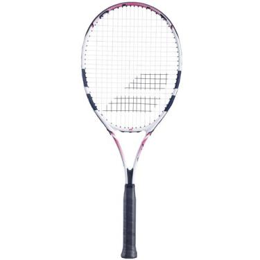 Imagem de Raquete de Tênis Babolat Feather Com Capa - 260g, L2, Branco