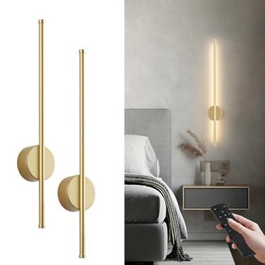 Imagem de KARTOOSH Apliques De Parede Modernos Operados Por Bateria, Conjunto De Dois Com Controle Remoto E Sem Fio, 3 Temperaturas De Cor, Arandela De Led Recarregável Para Quarto, Sala De Estar, Corredor, 2