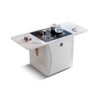 Imagem de Mesa de Chá Carrinho de chá móvel multifuncional Carrinho de chá doméstico Laje de pedra Kung Fu Carrinho de chá Dobrável Elevador Varanda Mesa de centro Mesa Lateral