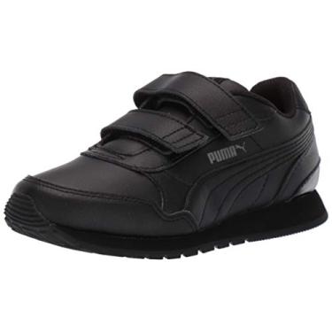 Imagem de PUMA Unissex-Child St Runner Hook and Loop, Puma Sombra preta e escura, 11.5 Little Kid