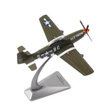 Imagem de NUOTIE P51-D Mustang 1/72 Kit de Modelo de Avião de Metal Modelo de Caça Vintage em Liga Fundida da Segunda Guerra Mundial Old Raven Fighter para Coleção ou Presente (Bud Anderson)