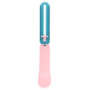 Imagem de CAT Treat Squeeze Colher Confortável Alimentação Gato Gato e Plástico Seguro Pp (Colher rosa com alça azul)