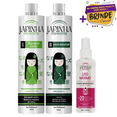 Imagem de Kit Japinha Orgânica 300ml Protetor Térmico 120ml - Japinha Cosméticos
