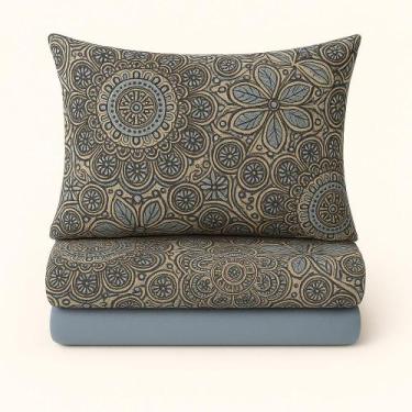 Imagem de Jogo de Lençol Cama Solteiro C/Elástico Percal - Callandra, C