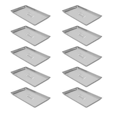 Imagem de Kit - 10 Formas Assadeiras Estampada Alumínio Biscoito 60 X 40 X 2 - Imeca