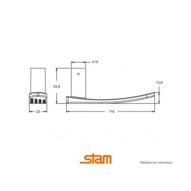 Imagem de Fechadura Espelhada Escovada Antique - Stam Tetra 1800/21