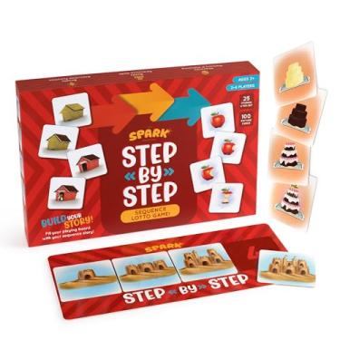 Imagem de SPARK INNOVATIONS Sequence Board Game, Sequencing Card Game, Homeschool Supplies, Sequence Cards for Kids Picture Cards, Preschool Must Have, Educational Board Games