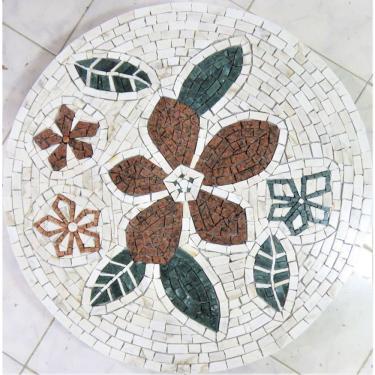 Imagem de Mandala Mosaico Floral Flor De Ibisco Tamanho 100cm