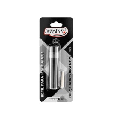 Imagem de Refil Pincel Marcador Quadro Branco Reabastecedor + Ponta Extra Brw Preto