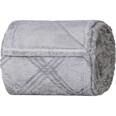 Imagem de Manta Queen Brushed New Microfibra Flannel 100% Poliéster 220x230 Platina