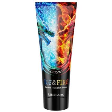 Imagem de Onyx Bronzeador Escuro Ice & Fire Extreme Tingle, Loção Para Cama De Bronzeamento, Inspirado Em Dragões Fantasia Hot Fierce, Frostburn Journey To Deep Color, Ritual Calor Dracônico, Intensificador B