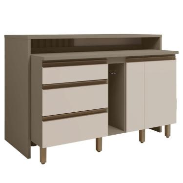 Imagem de Kit Ilha Gourmet Connect com Balcões 60cm, 40cm, Porta Toalha e Condimentos - Móveis Henn