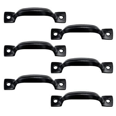 Imagem de Alças de puxador de moldura de metal com etiqueta da gaveta da Antrader para armário de arquivos de biblioteca de escritório, pacote com 24, 2” x 0.45”, Black