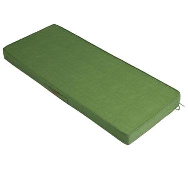 Imagem de IN4 Care Almofada de banco para ambientes externos, 106 x 45 cm, à prova d'água, para sofá de sofá de sofá e varanda de jardim, almofadas giratórias com alça e gravatas - linho tropical verde