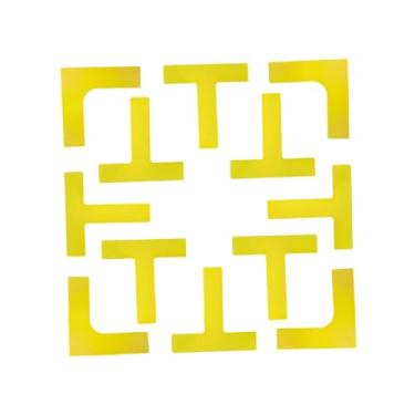 Imagem de oshhni Marcador de de pickleball, equipamento de marcação de linhas de, conjunto de marcação de linhas multiuso para basquete, tênis interno e, Amarelo