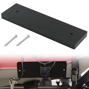 Imagem de Ahuliao Placa de montagem para transdutor de barco, placa de montagem de popa Saver, bloco de montagem de transdutor marítimo, suporte de montagem para localizador de peixes e sonar 30,5 x 8,9 cm x
