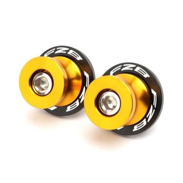 Imagem de jininshengxindianzi Compatible With FZ1 FZ-1 2006-2015 FZ6 N S 2004-2016 FZ8 FZ-8 2010-2018 Swingarm Spools Sliders Stand Screws CNC Motorcycle M6 Bolts(FZ8 Gold)
