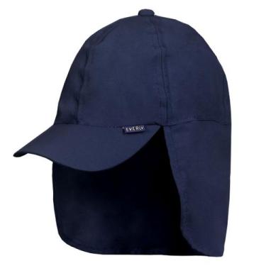 Imagem de Boné Infantil Proteção UV 50+ Microfibra Cores Everly, Azul escuro, 6-