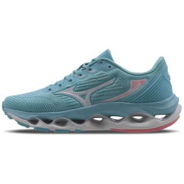 Imagem de Tênis de Corrida Feminino Mizuno Wave Legend 4, Azul, 38