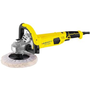 Imagem de Politriz Elétrica Menegotti MPE 1200W 7" (180mm) 220V – Rotação Variável até 4.800 RPM, Punho Auxiliar, Disco e Boina Inclusa | Uso Semiprofissional