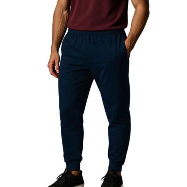 Imagem de Calça de Moletom Masculina com Bolso Jogger Azul Marinho - Pthirillo, 