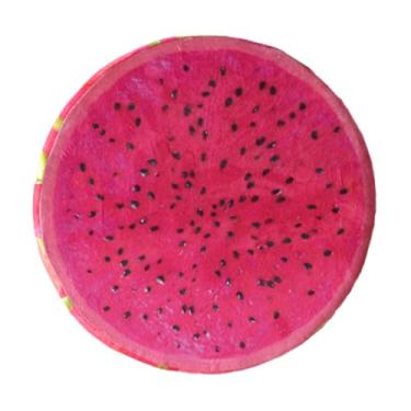 Imagem de Almofada de assento de 39 cm, 7 cm de espessura, almofadas de espuma antiderrapante para cadeiras de jantar, almofada de chão com padrão de frutas realista, almofada de cadeira removível e