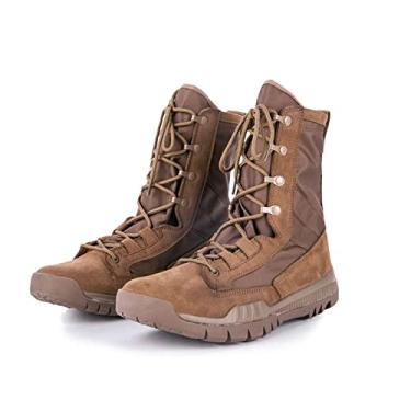Imagem de Botas De Caminhada Masculinas, Impermeáveis Leves Botas Militares Táticas De Combate Duráveis Adequadas Para Alpinismo, Corrida Em Trilha, Trabalho, Caminhada, Esportes Ao Ar Livre(Brown,40 EU)