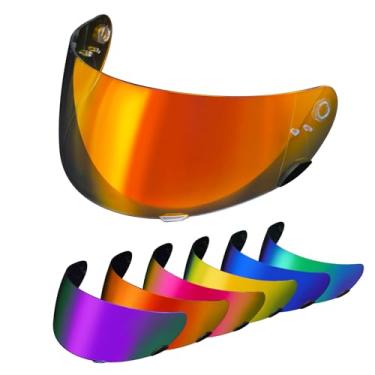 Imagem de PSLER Qualifier Visor- Qualifier Helmet Visor Motorcycle Face Shield Accessories Replacement for Bell Qualifier/Star/Vortex/RS-1/Revolver,Transparent Red