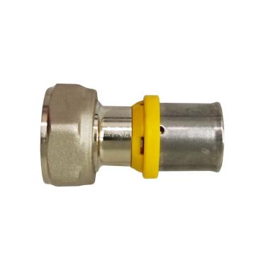 Imagem de Conector Fêmea Móvel Prensar Gás 16MMX1/2" Multicamada Sferagas Kit com 12 Unidades