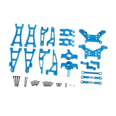 Imagem de MERIGLARE 1/16 Escala RC Atualização de carro de carro Kit Profissional DIY Fácil de instalar o metal dianteiro e traseiro para 16207 16209 caminhão, Azul