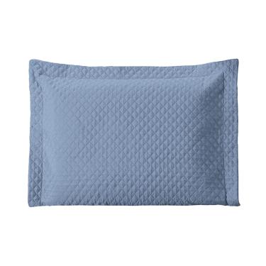 Imagem de Porta Travesseiro Avulso 70cm x 50cm 1 Peça Prime Ultrassônico 100% Poliéster - Azul Bebê