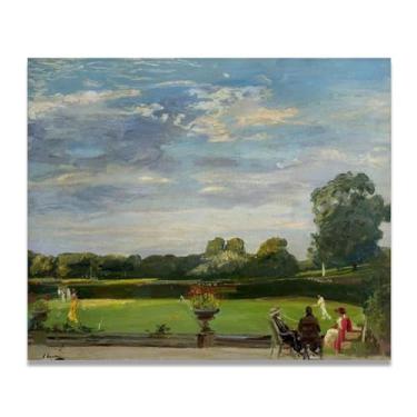 Imagem de Park Tennis John Lavery Iconic Realist Portrait & War Scene Canvas Art – Decoração de parede irlandesa atemporal para casa 39,98 x 48 cm Un Framed