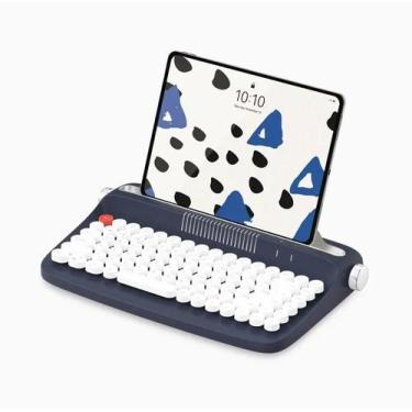 Imagem de Teclado bluetooth Retrô para tablet e celulares - Actto, Azul Marinho
