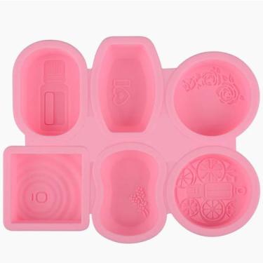 Imagem de Forma De Silicone 6 Em 1 Sabonete Artesanal Doterra Rosa - Puro E Esse