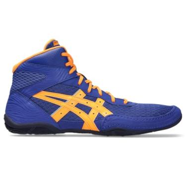 Imagem de ASICS Tênis de luta livre masculino Matflex 7, Cobalto escuro/laranja pop, 45
