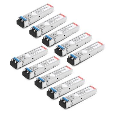 Imagem de QSFPNESE Transceptor SFP 1000BASE-LX de 1,25 G, módulo SMF de 1310 nm, até 10 km/20 km, compatível com Cisco GLC-LH-SMD, Meraki, D-Link, Supermicro, Fortinet, Ubiquiti, Netgear, Mikrotik, pacote com
