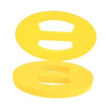 Imagem de Fenteer 2 peças de flutuador de mão para natação, prancha de natação leve e confortável, prancha flutuante para adultos e iniciantes, Amarelo