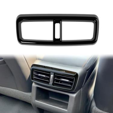 Imagem de TENWIND Tampa de ventilação de ar condicionado traseira do console central do carro compatível com acessórios Honda Acura ZDX 2024 2025 (preto brilhante)