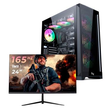 Imagem de Pc Gamer Completo Black Myth High Ryzen 7 5700, 16GB 3200Mhz, (RTX 4060), SSD 480GB M.2, 600W 80 Plus, Monitor 24 165Hz, Neologic - NLI87910