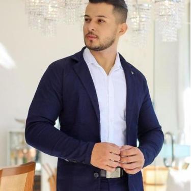 Imagem de Blazer Masculino Slim Esporte Fino Elastano Premium - DRAGONFLY / DEBA