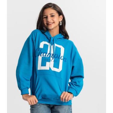 Imagem de Moletom Juvenil Feminina Minty Azul, 14, Azul