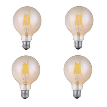 Imagem de Lâmpada Filamento Led G95 4W Ambar Vintage Bivolt Ali72 4un