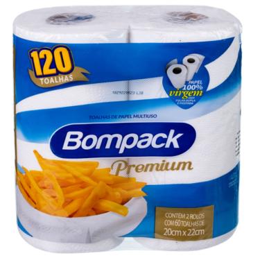 Imagem de Papel toalha  multiuso Bomback premium 120 folhas