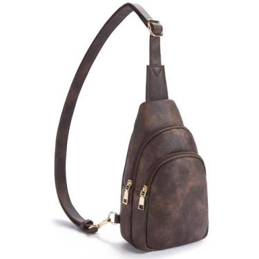 Imagem de Sling Bag Telena Leather Fanny Pack Mochila tiracolo feminina