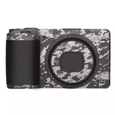 Imagem de Adesivo de câmera resistente ao desgaste GR 3 GR 3X Película protetora de vinil decalque de fotografia de precisão para Ricoh GR3 GR3X (Camuflagem de campo)